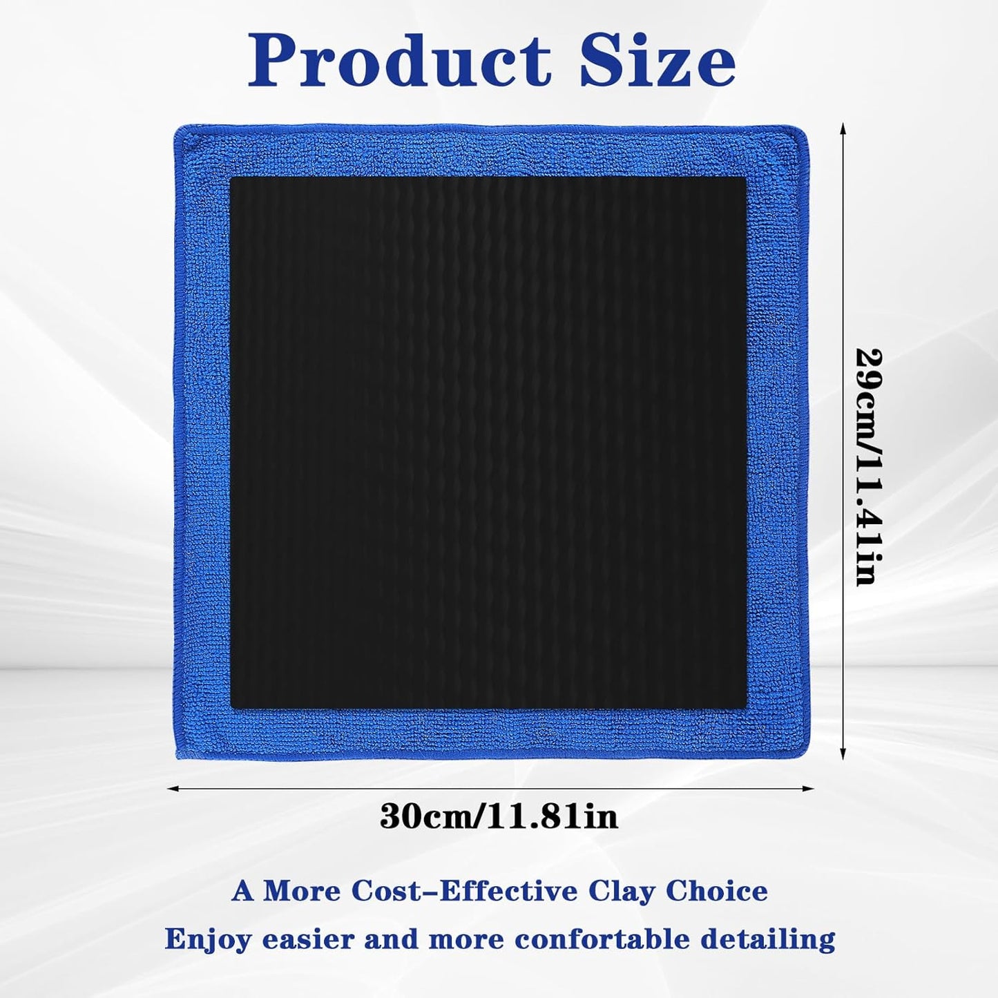 2-Pack Clay Towel for Auto Detailing – 12" x 12" Microfiber Clay Cloths for Car Wash, Drying & Decontamination | Reusable, Lightweight, Covers Large Areas