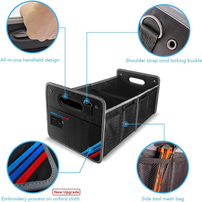 BMW Trunk Organizer – Waterproof & Foldable Storage Box for X1, X3, X5, E30 | Tools, Groceries, and Garage Gear