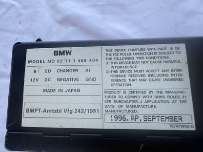 BMW OEM 6 CD Changer E36 E46 E39 X3 X5 Z3 Z4 82111469404