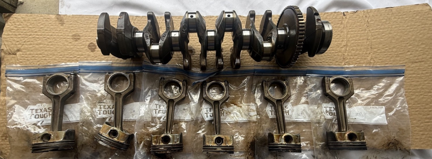 BMW OEM N54 Crankshaft 6-Bolt w/ Rods & Pistons