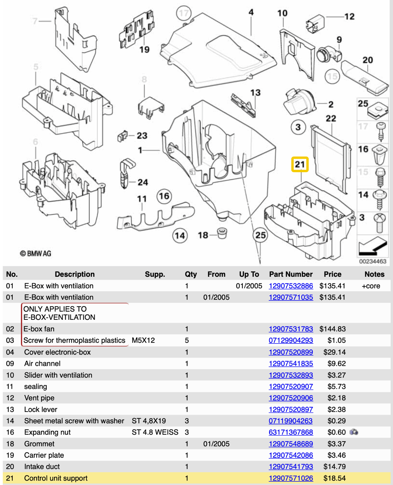 BMW OEM ECU Support Brace E60 E61 E63 E64 12907571026