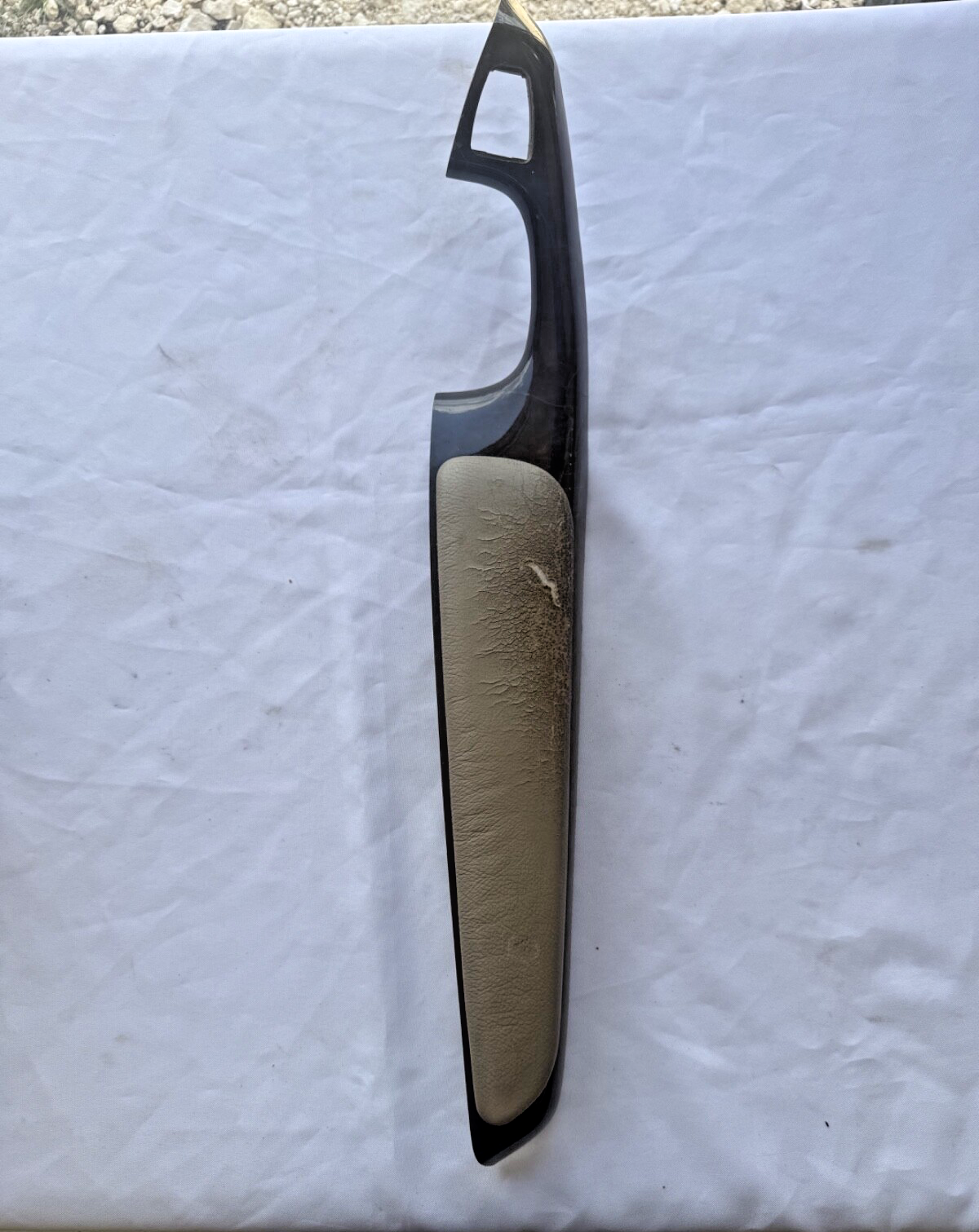 BMW OEW E46 Coupe Driver Side Arm Rest Wood Grain Beige